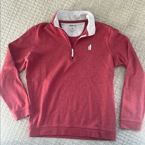 Johnnie-O Boys Red Quarter-Zip Sweater